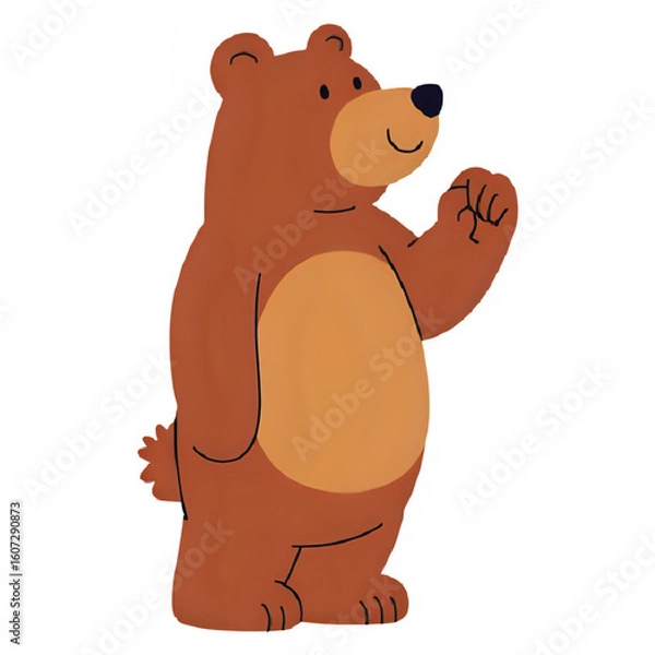 Obraz brown bear cartoon