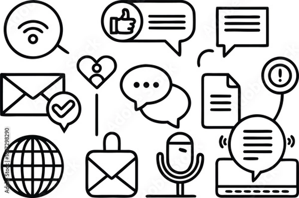 Fototapeta social network icons