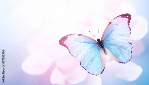 Obraz butterfly on pink flower