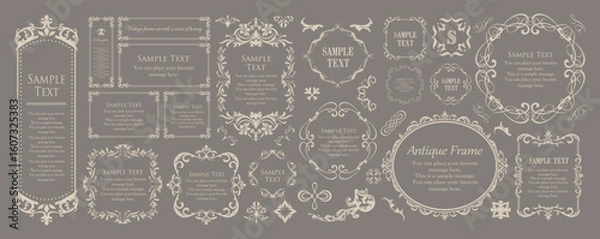 Fototapeta アンティークフレームセット