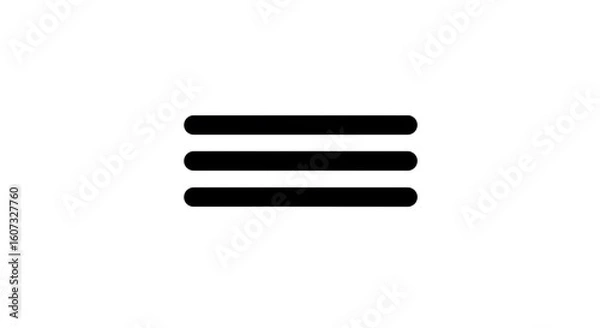 Fototapeta Hamburger menu with three lines animation