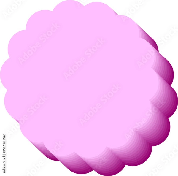 Obraz Pink sticker shape