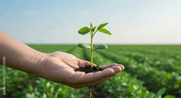 Fototapeta soybean seedling