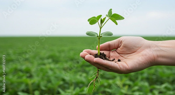 Fototapeta soybean seedling