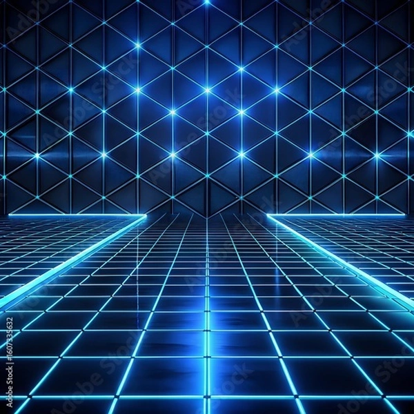 Obraz abstract blue background with arrows