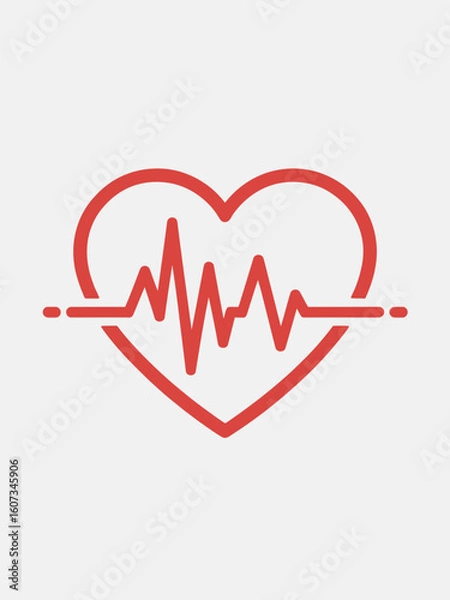 Fototapeta heart and heartbeat