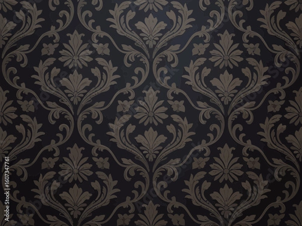 Fototapeta seamless damask pattern