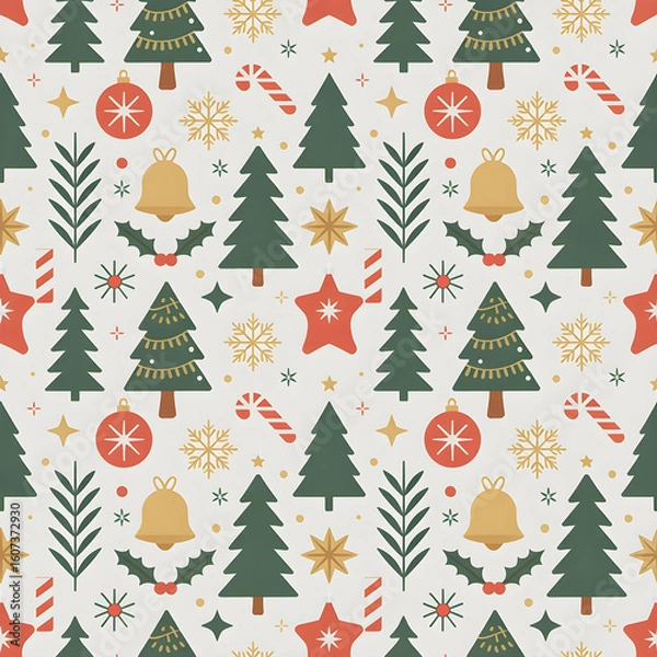 Obraz christmas seamless pattern