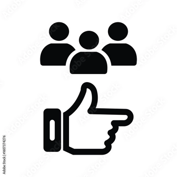 Fototapeta Group like icon