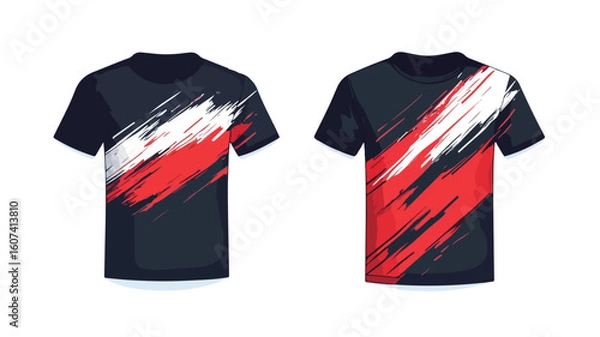 Fototapeta Athletic Sports T-Shirt Design Vector on White Background