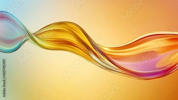 Obraz Abstract flowing liquid with gradient colors creates a dynamic wave effect background