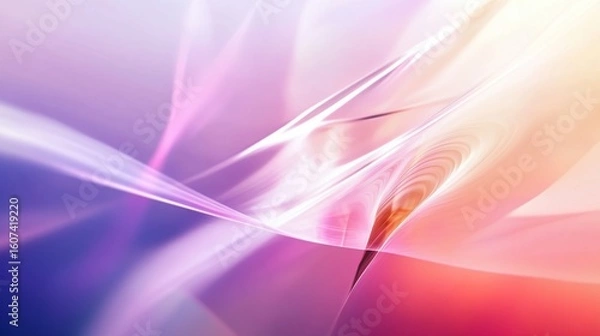 Obraz Abstract light streaks flowing with vibrant gradients of pink purple and orange colors