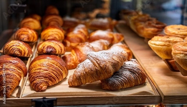 Obraz french pastries arranged in a bakery