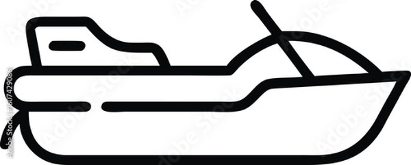 Obraz Boat vector art silhouette design.