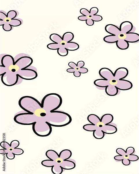 Fototapeta seamless floral pattern