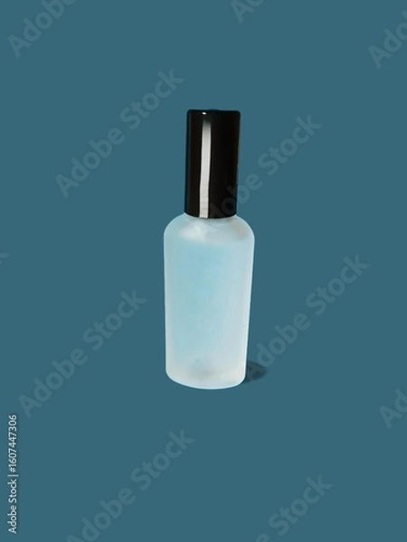 Obraz white bottle in blue
