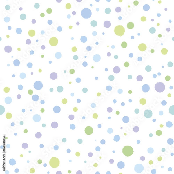 Fototapeta Seamless, random polka dots (pattern swatch)