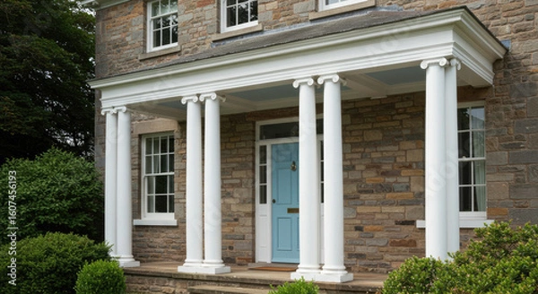 Fototapeta Elegant Stone House with Columns.
