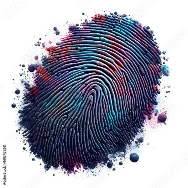 Fototapeta colorful fingerprint vector