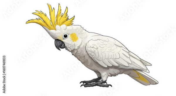 Obraz parrot on white background