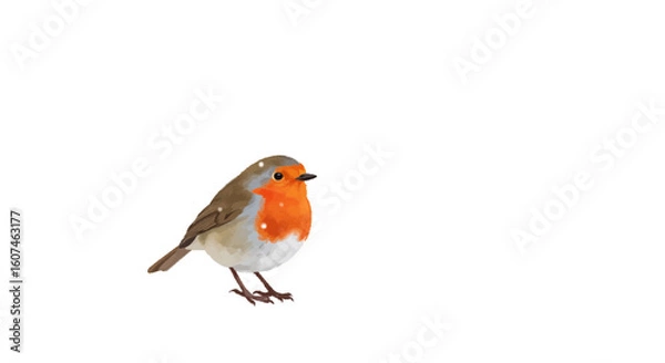 Fototapeta robin isolated on white