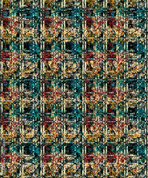 Obraz Seamless Pattern Illustrations for Designing in Unique and vibrant digital textile designs, crafted to bring elegance and sophistication to any fabric. Perfect for fashion, home décor, floral
