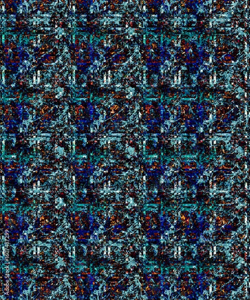 Obraz Seamless Pattern Illustrations for Designing in Unique and vibrant digital textile designs, crafted to bring elegance and sophistication to any fabric. Perfect for fashion, home décor, floral
