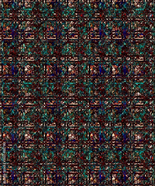 Obraz Seamless Pattern Illustrations for Designing in Unique and vibrant digital textile designs, crafted to bring elegance and sophistication to any fabric. Perfect for fashion, home décor, floral
