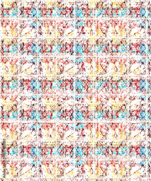 Obraz Seamless Pattern Illustrations for Designing in Unique and vibrant digital textile designs, crafted to bring elegance and sophistication to any fabric. Perfect for fashion, home décor, floral
