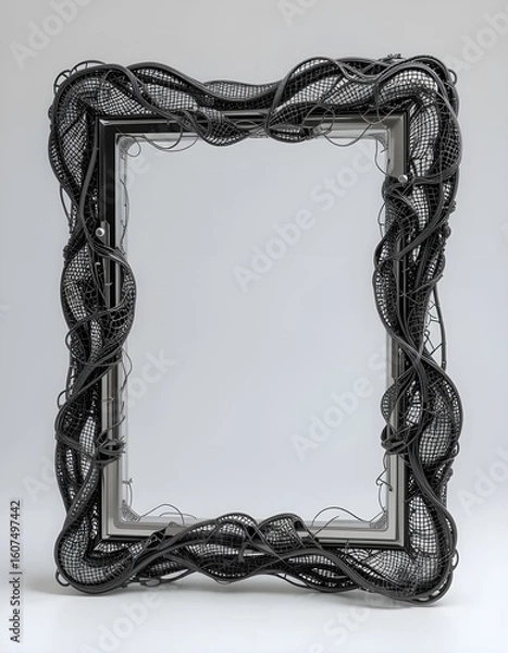Fototapeta Dark Abstract Mystical Frame: Eerie Border & Grunge Texture for Art