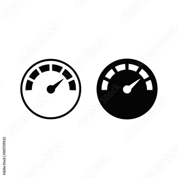 Fototapeta speedometer isolated on white