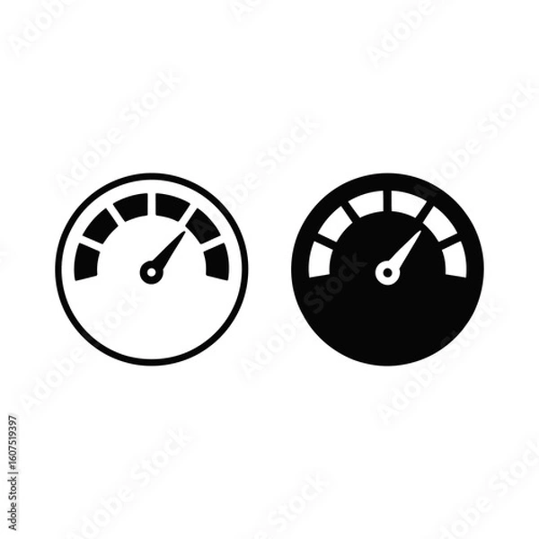 Fototapeta speedometer isolated on white background