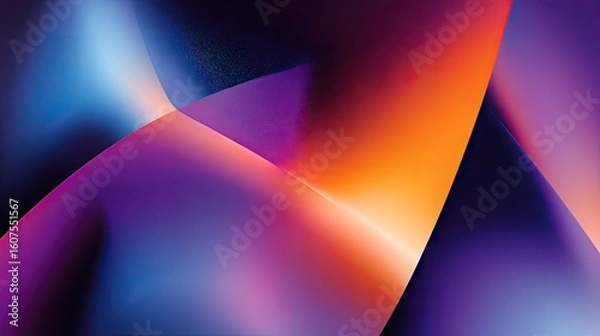 Fototapeta Intersecting vibrant hues create a dynamic abstract design.