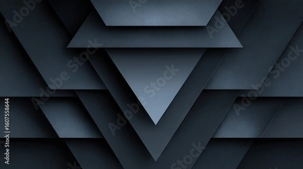 Fototapeta Abstract geometric design with layered triangles.