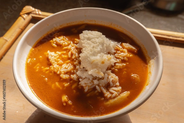Obraz Curry soup with rice