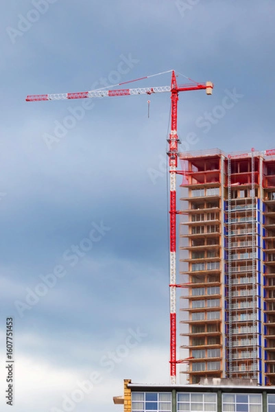 Obraz construction site with crane