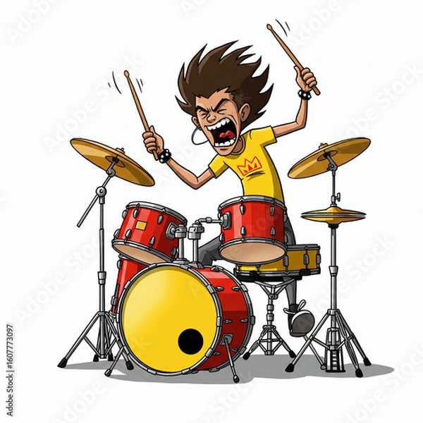 Obraz Animated drummer