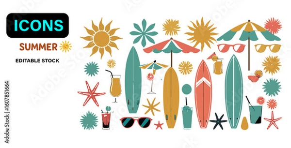 Obraz  Summer Icons