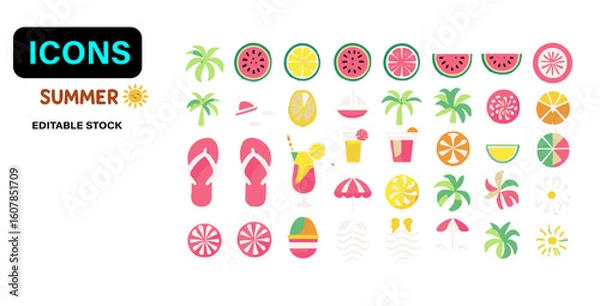 Obraz  Summer Icons