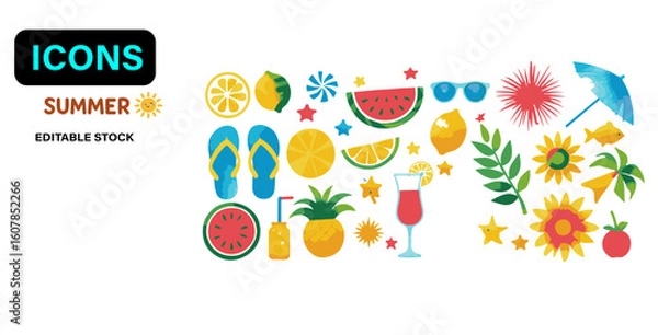Obraz  Summer Icons