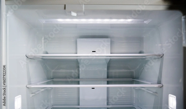 Obraz 何も入っていない空の冷蔵庫