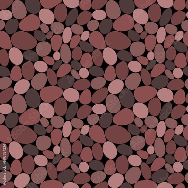 Fototapeta seamless abstract background, stones in shades of brown.