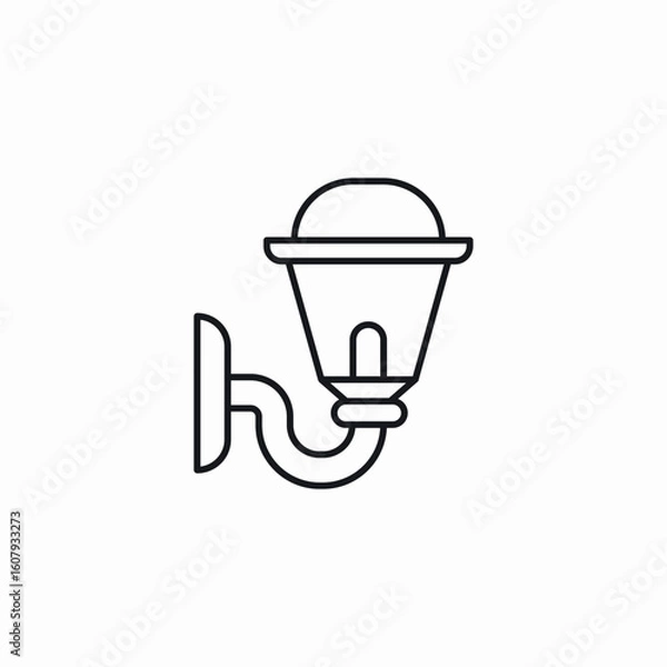Obraz sconce lamp light icon sign vector