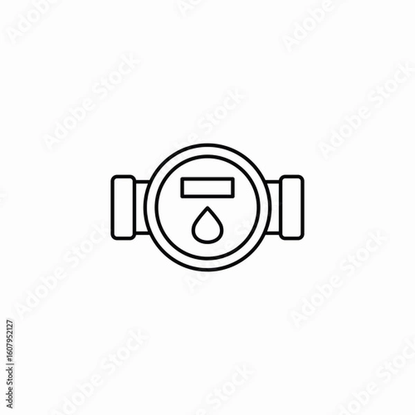 Obraz water meter icon sign vector
