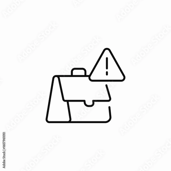 Obraz work warning icon sign vector