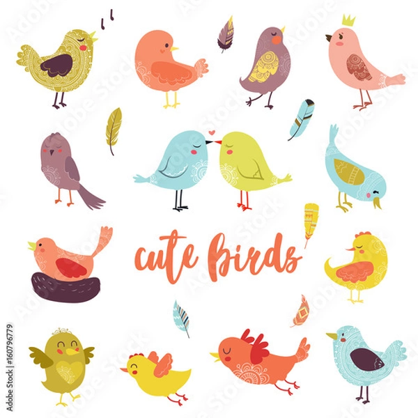 Obraz Vector icon cartoon bird