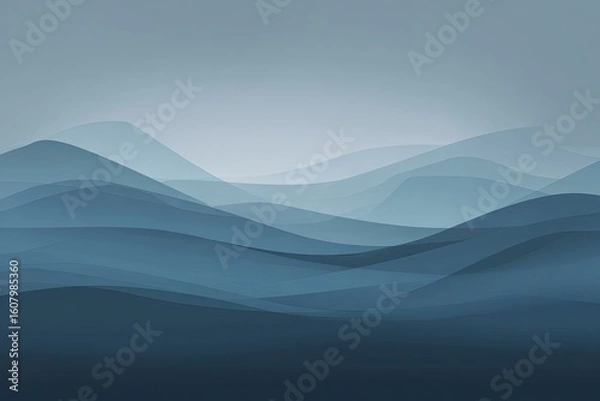 Fototapeta Misty mountain range landscape