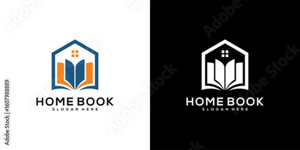 Fototapeta home book logo vector design