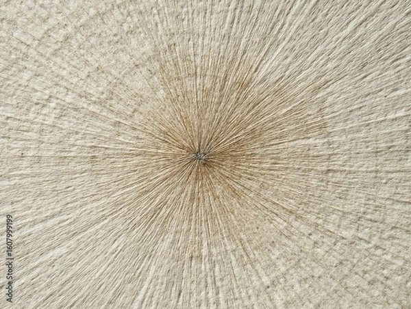 Fototapeta Macro View of Radial Natural Fiber Texture in Sunburst Pattern