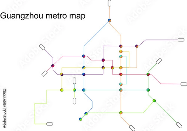 Obraz Mapa metra w Kantonie